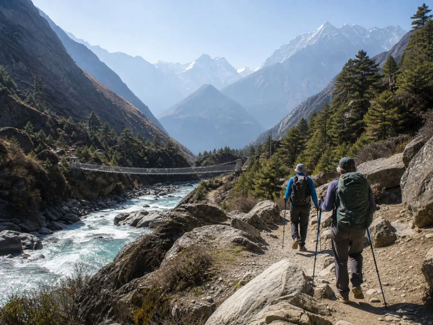 Himalayan trail in the Everest region