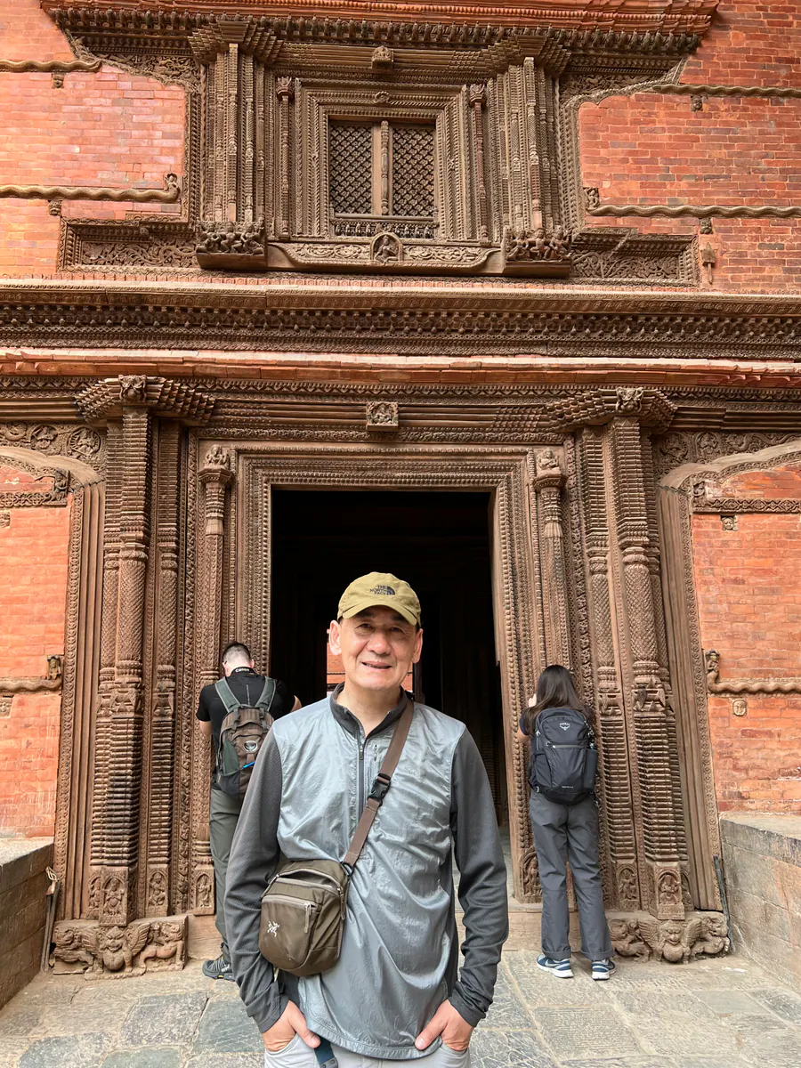 Traditional carved entrance in Kathmandu Durbar Square