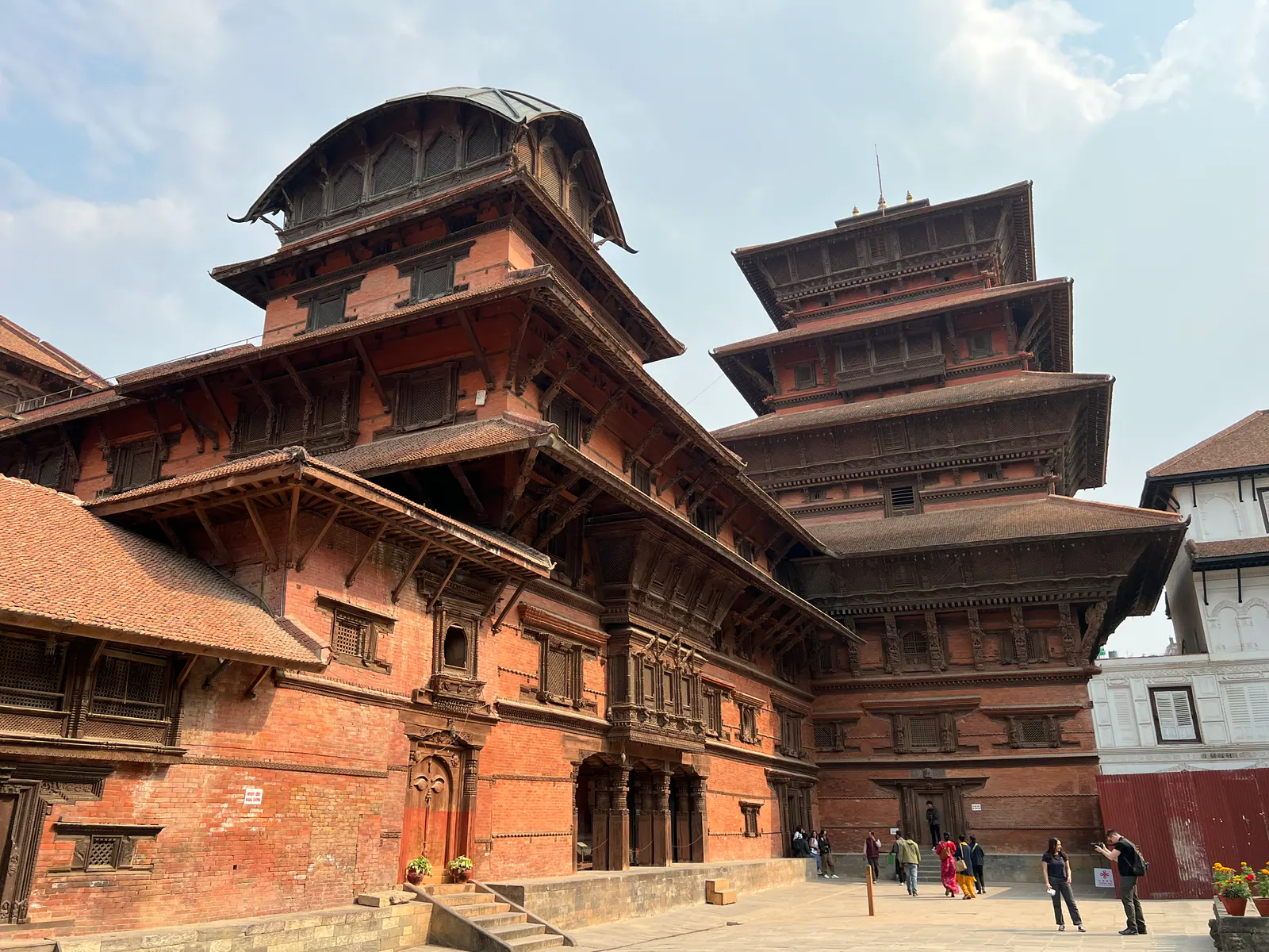 Historic palace architecture in Kathmandu Durbar Square